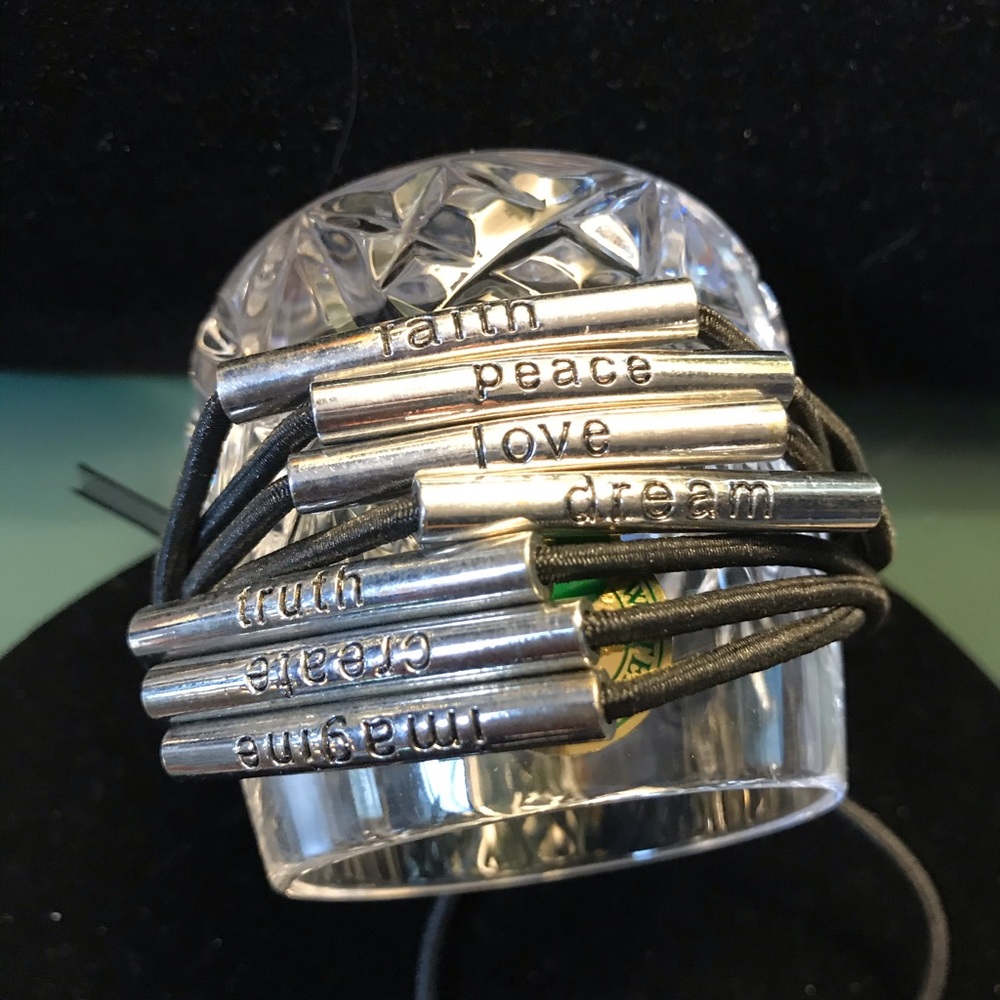 Set 8 Stretch Bracelets Size Small. Inspirational - image 2